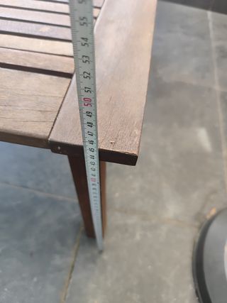 Mesa madera centro terraza o jardín 