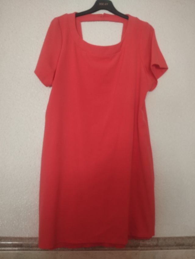 Vestido color salmón verano mujer con forro