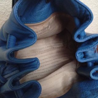 Bolso Purificación García azul de piel