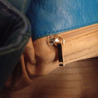 Bolso Purificación García azul de piel