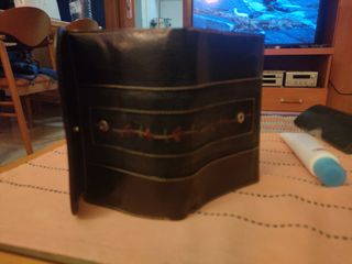 Monedero Piel Negra Mujer