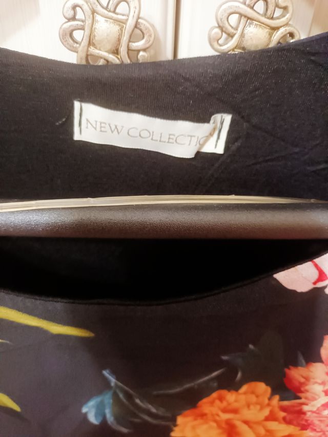 Blusa fiori neri - Tg.U