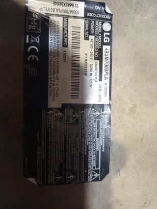 Despiece TV LG 49UM7000PLA
