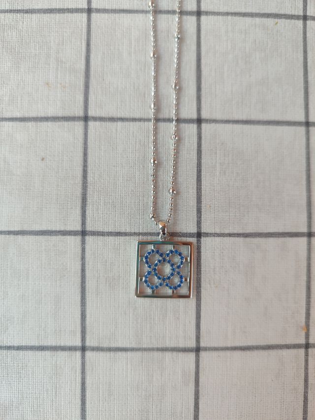 Colgante Bilbao: Plata y azul