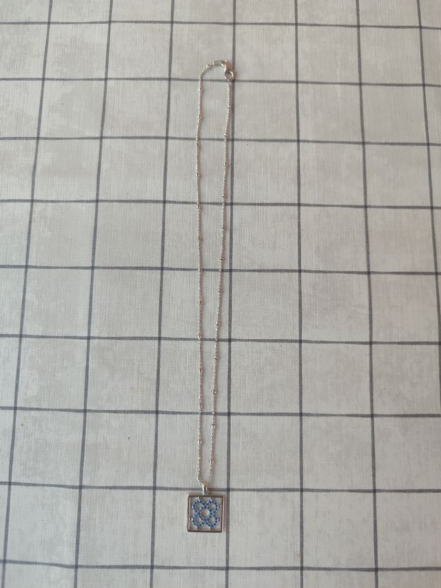 Colgante Bilbao: Plata y azul