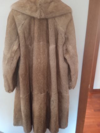 Cappotto pelliccia beige
