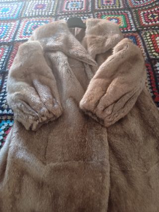 Cappotto pelliccia beige