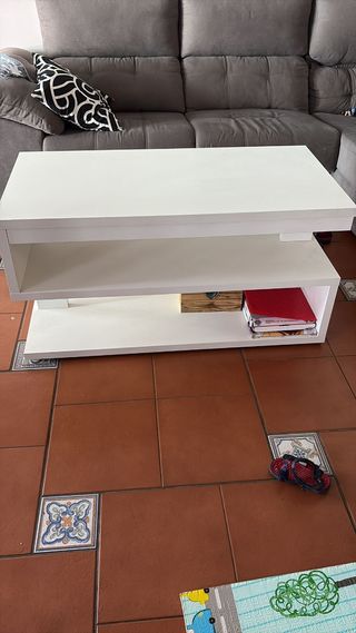 Mesa centro blanca - madera