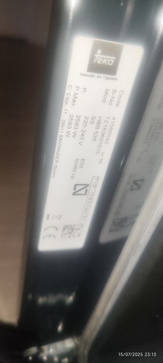 Horno teka HBB 535 - NUEVO