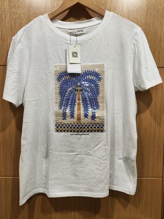 Camiseta blanca con palmera. Nueva con etiquetas