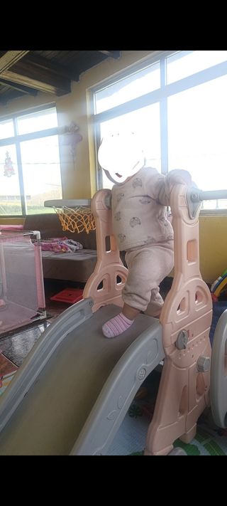 Parque Infantil 2 en 1: Columpio y Tobogán