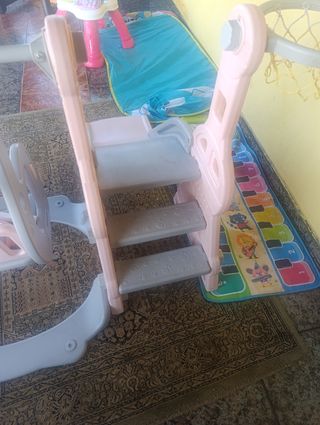 Parque Infantil 2 en 1: Columpio y Tobogán