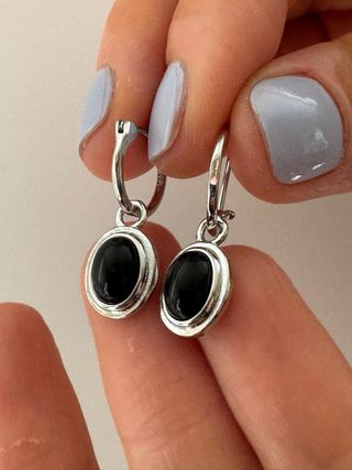 Pendientes Plata 925 - Ónix Negro