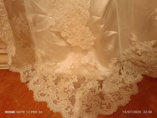 Vestido novia blanco encaje