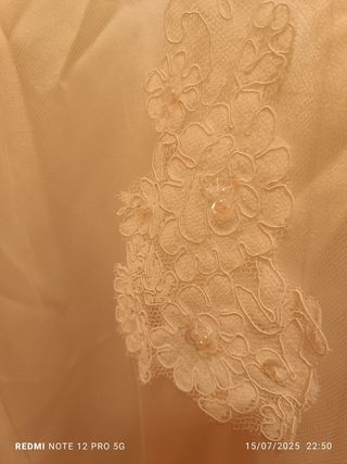 Vestido novia blanco encaje