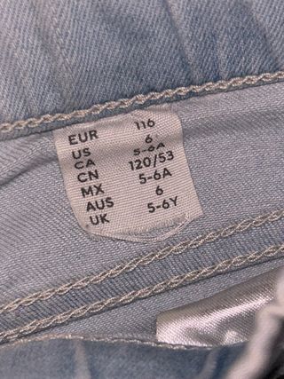 Jeans H&M a zampa blu taglia 6 anni 