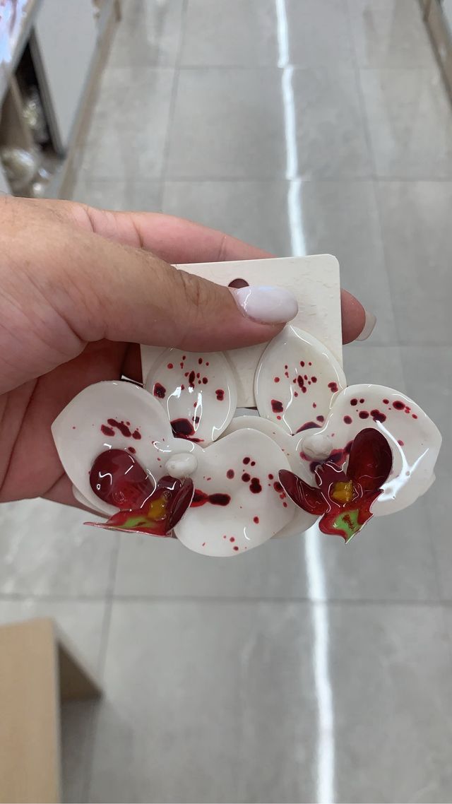 Pendientes flores exóticas