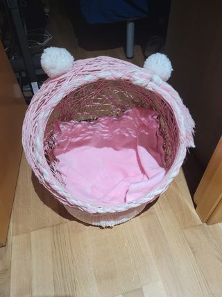 CAMA PERRO nido rosa