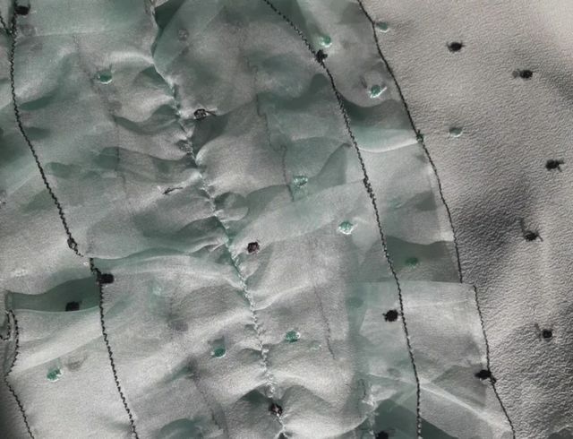 Vestido Hoss Intropia seda verde agua