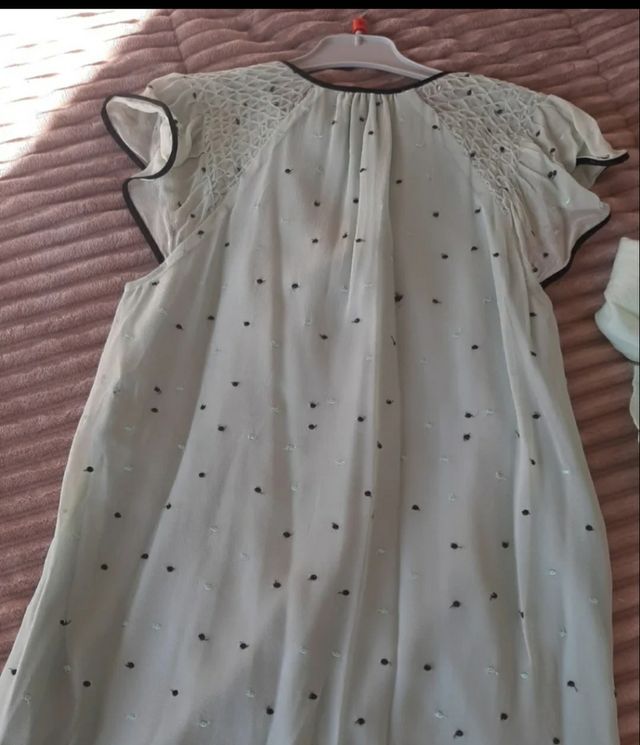 Vestido Hoss Intropia seda verde agua