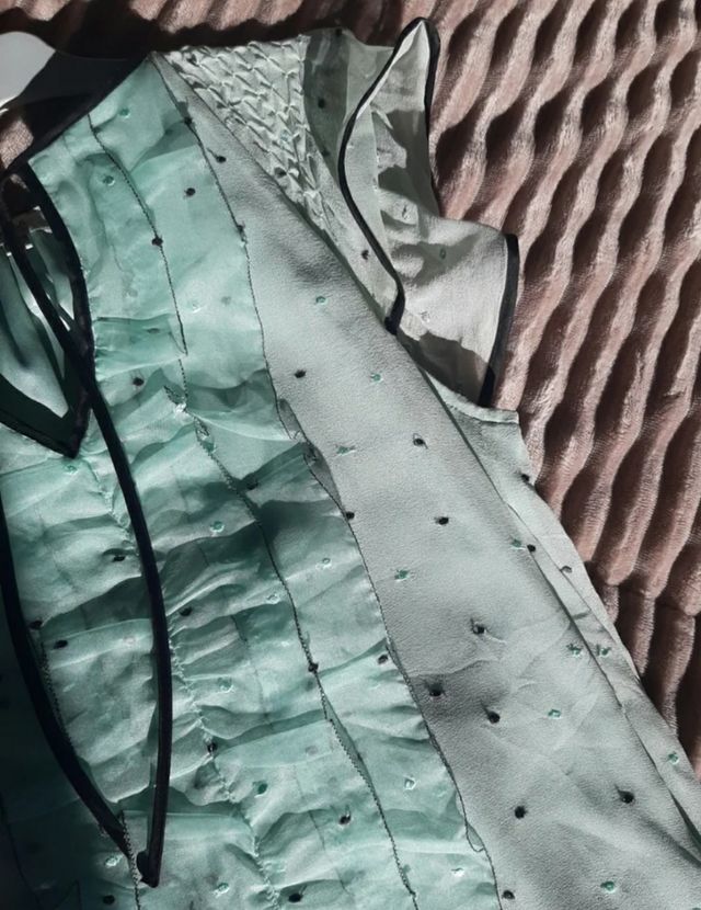 Vestido Hoss Intropia seda verde agua