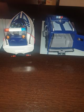 Playmobil Policía: Barco y Coche