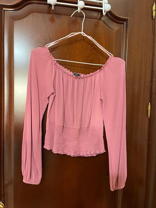 Blusa Bershka Rosa XS - Hombros fuera