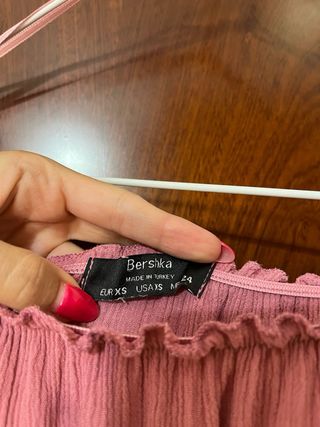 Blusa Bershka Rosa XS - Hombros fuera