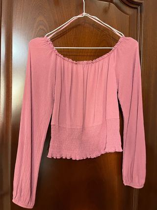Blusa Bershka Rosa XS - Hombros fuera