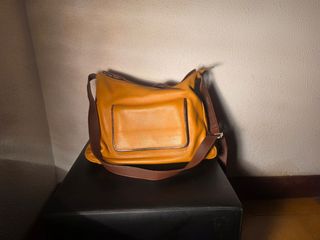 Bolso bandolera marrón beige
