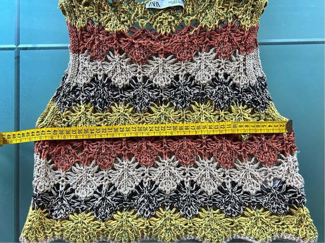 Top crochet Zara multicolor