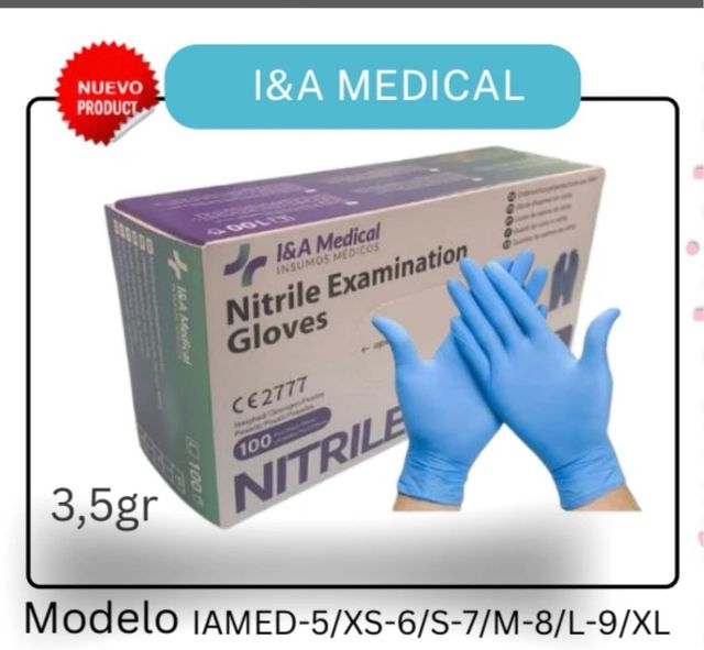 Guantes Nitrilo I&A Medical - Azul