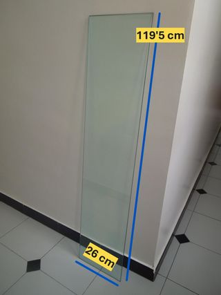 Estante/ balda de vidrio para colgar en pared.