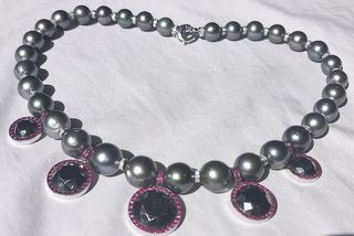 Collar Perlas Tahitianas Diamantes