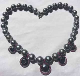 Collar Perlas Tahitianas Diamantes