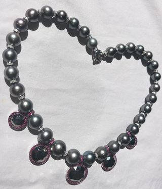 Collar Perlas Tahitianas Diamantes