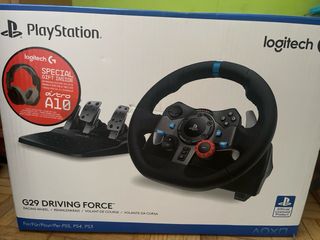 Volante Logitech PS5 + juego  + cascos