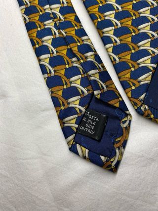 Corbata estampada eslabón vintage seda de Gucci 