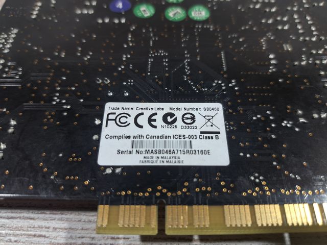 Tarjeta Sonido Creative Sound Blaster X-Fi SB0460