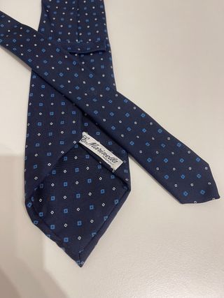 Cravatta E. Marinella blu e bianca
