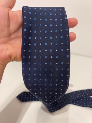 Cravatta E. Marinella blu e bianca