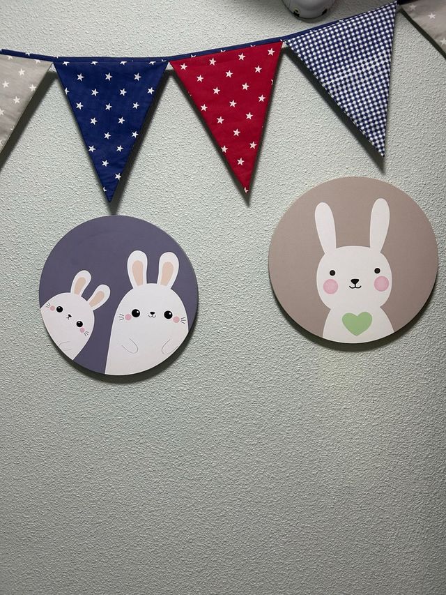 2 Cuadros infantiles conejos