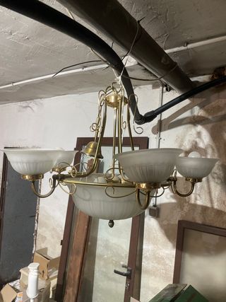 Lampara techo vintage 5 luces