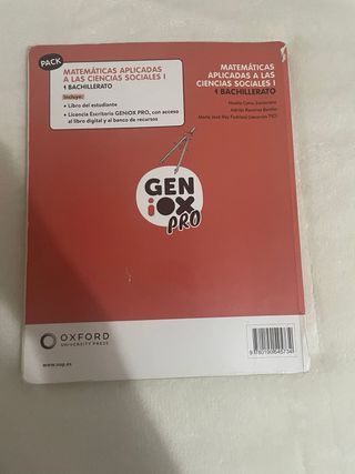 Matemáticas Aplicadas CC. Sociales I 1º Bachill...