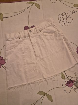 Mini Falda Vaquera Blanca