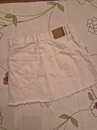 Mini Falda Vaquera Blanca