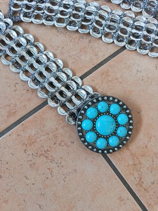 Cintura in metallo e Turchese