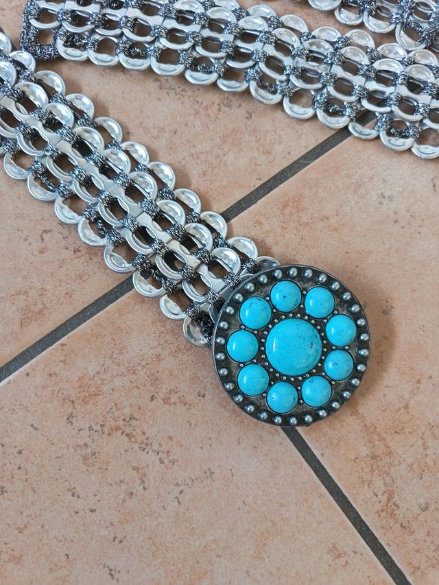 Cintura in metallo e Turchese