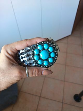 Cintura in metallo e Turchese