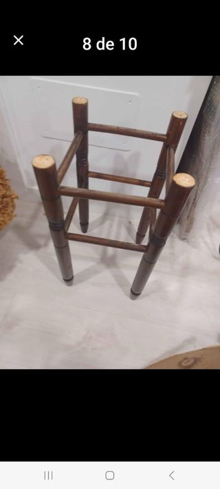  MESA AUXILIAR Von Mantel redondo con volantes  